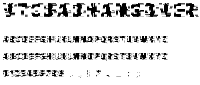 VTCBadHangover Regular font